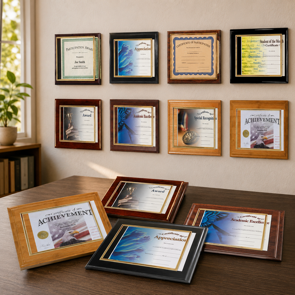Slide-In Certificate Plaque - lifestyle