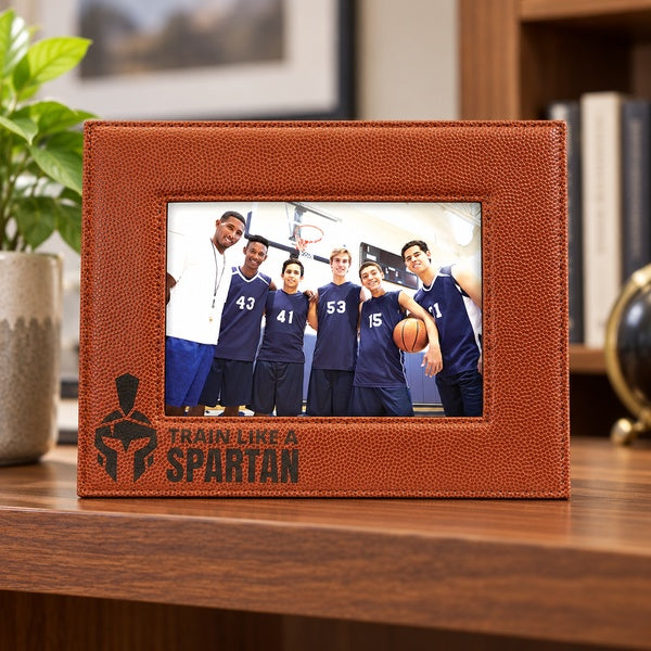 Sports Leatherette Picture Frame in an office setting