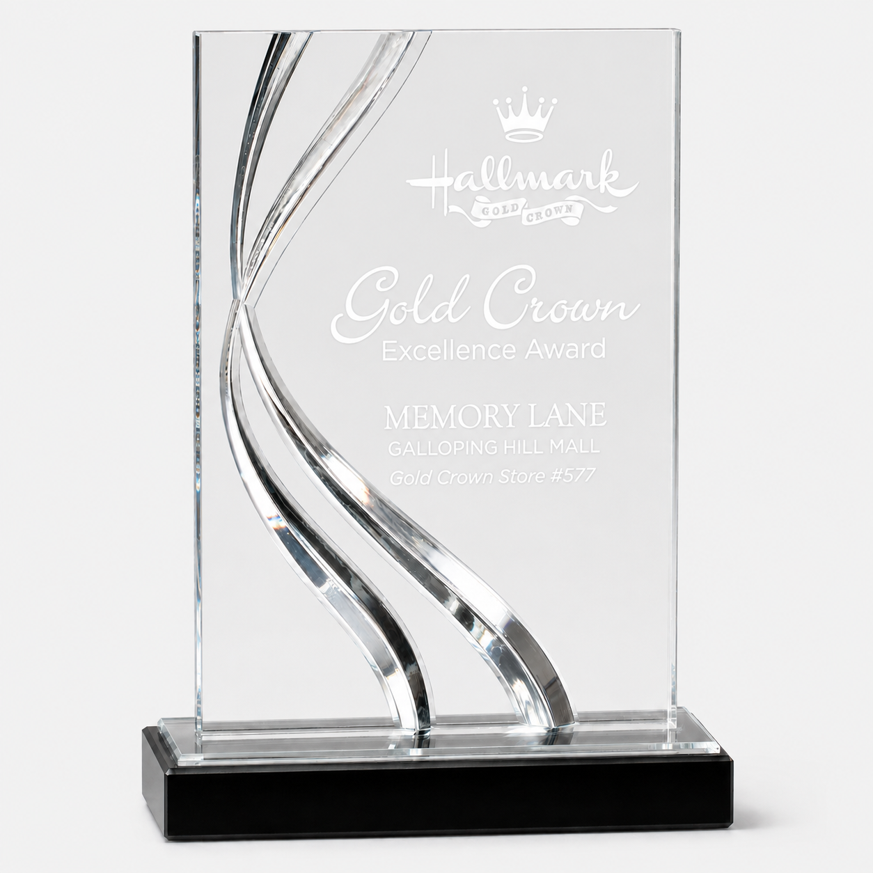 Swirl Wave Acrylic Award