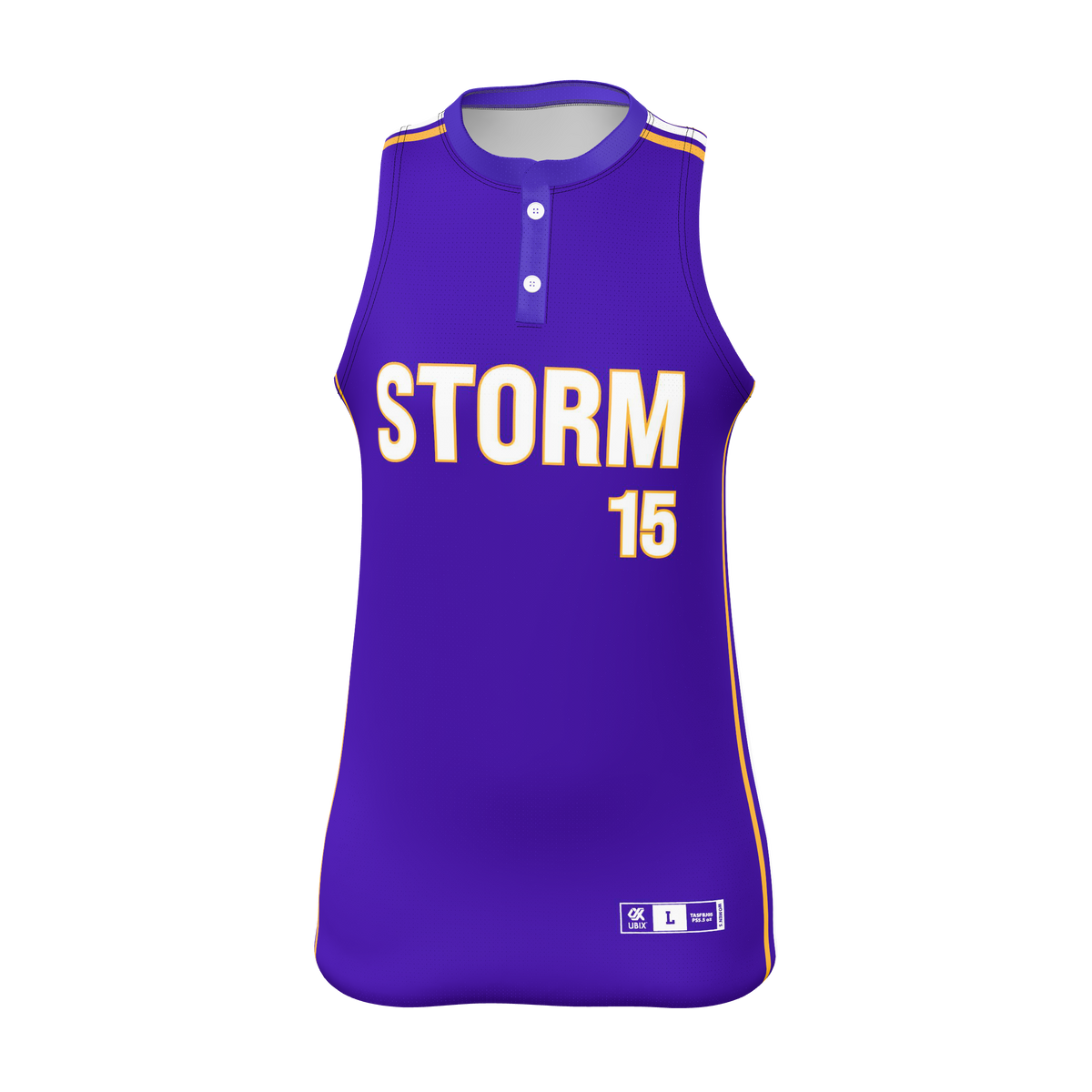SOFTBALL 2-BUTTON SLEEVELESS — supplier view 1