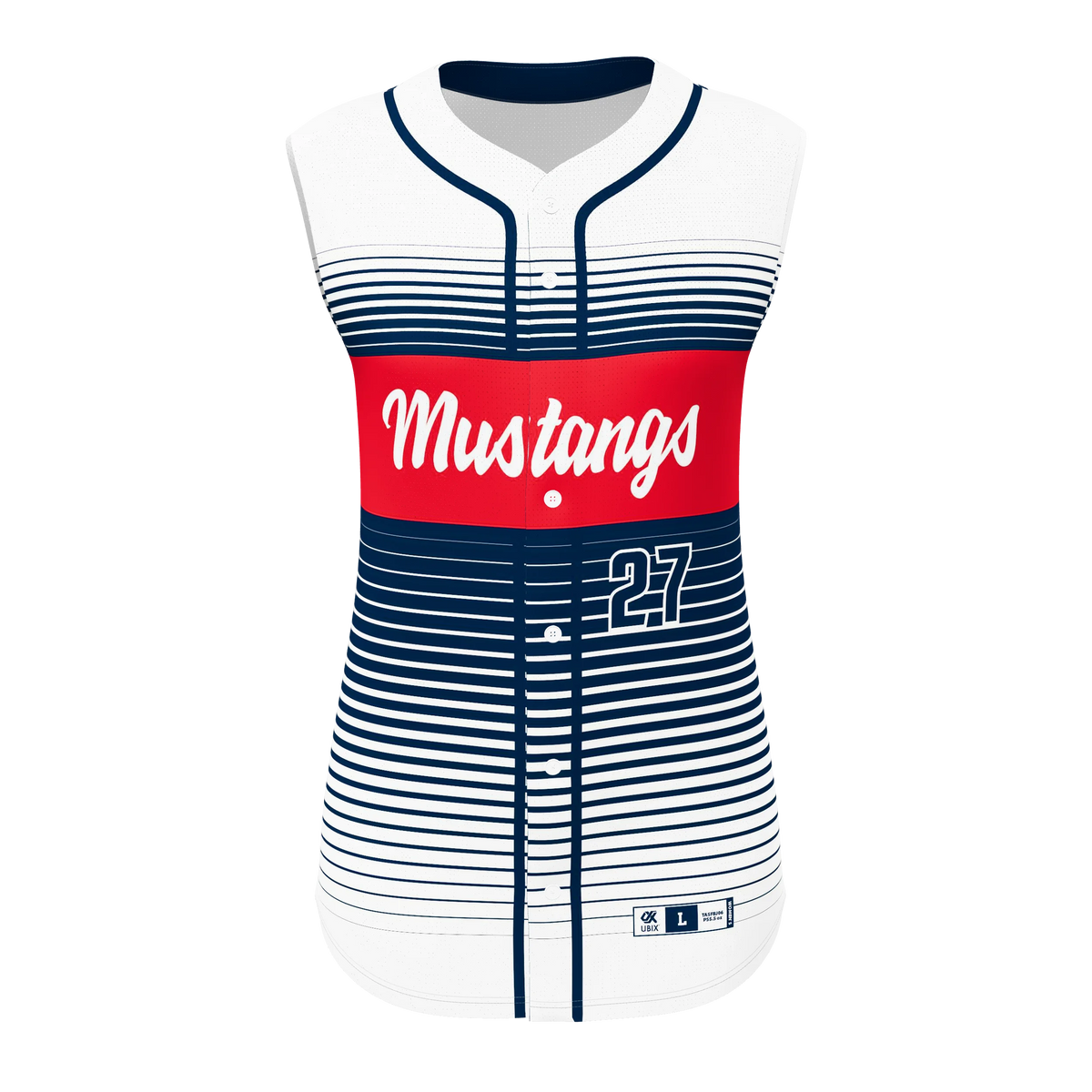 SOFTBALL FULL BUTTON SLEEVELESS — supplier view 1