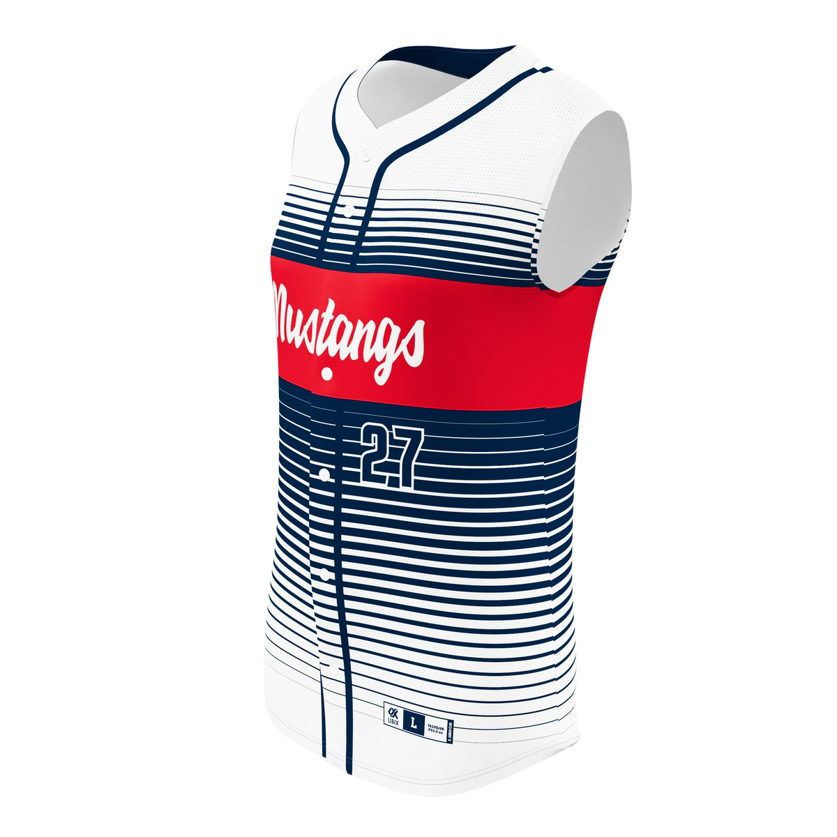 SOFTBALL FULL BUTTON SLEEVELESS — supplier view 2