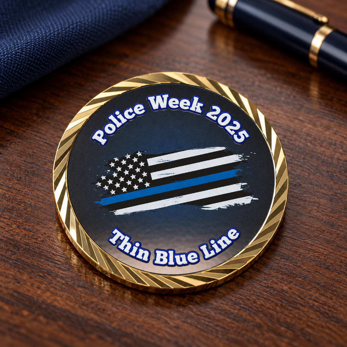 Texture Tone Double-Sided Coins — Standard — lifestyle setting with sample design