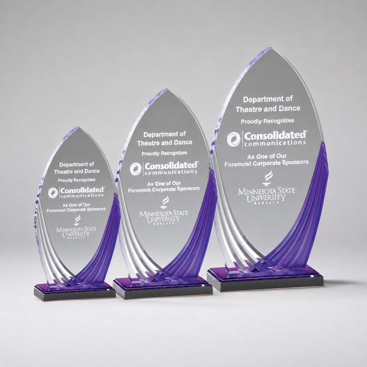 Colored Accent Tidal Acrylic Award