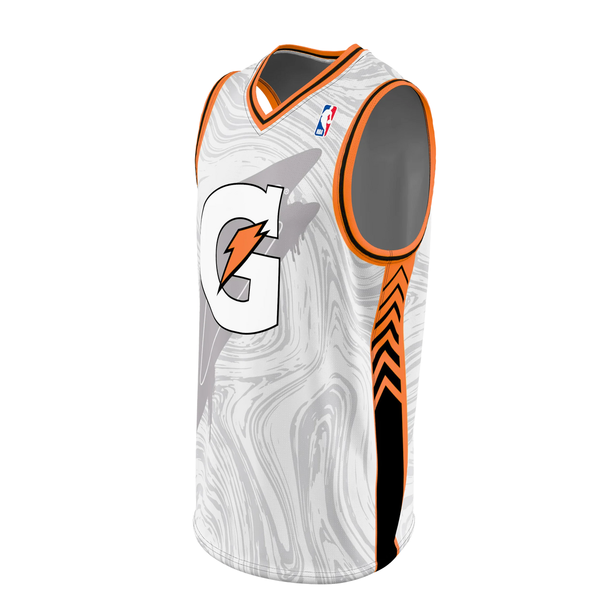 Custom Sublimated Men's V-Neck Basketball Jersey — supplier view 2