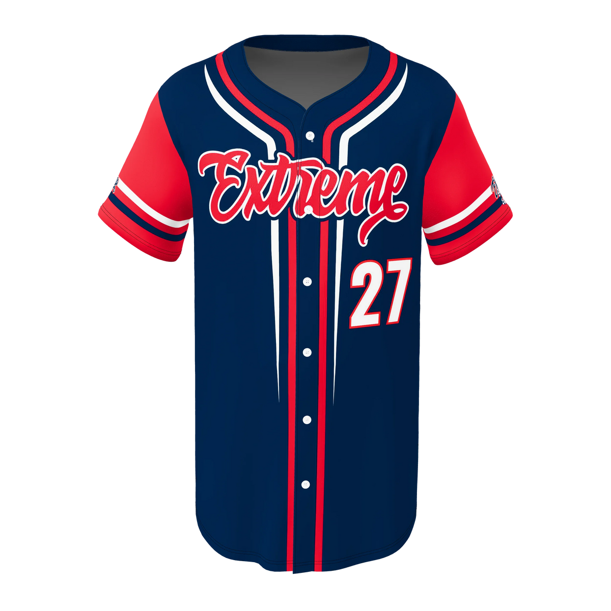 Custom Sublimated Men's Full-Button Baseball Jersey — supplier view 1