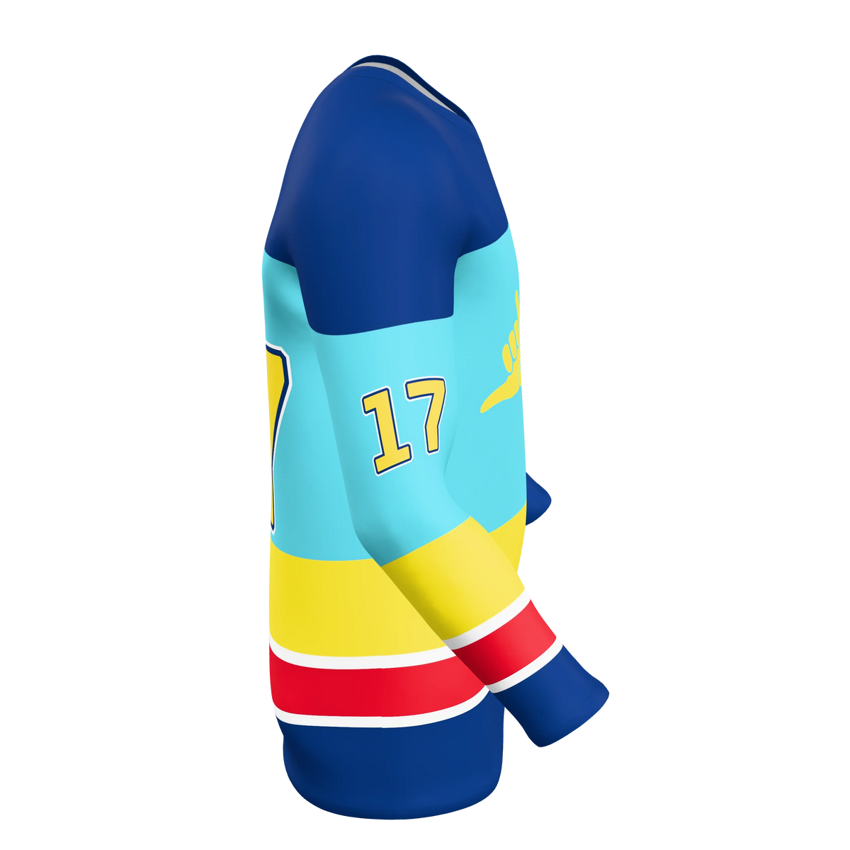 Custom Sublimated V-Neck Hockey Fan Jersey — supplier view 7