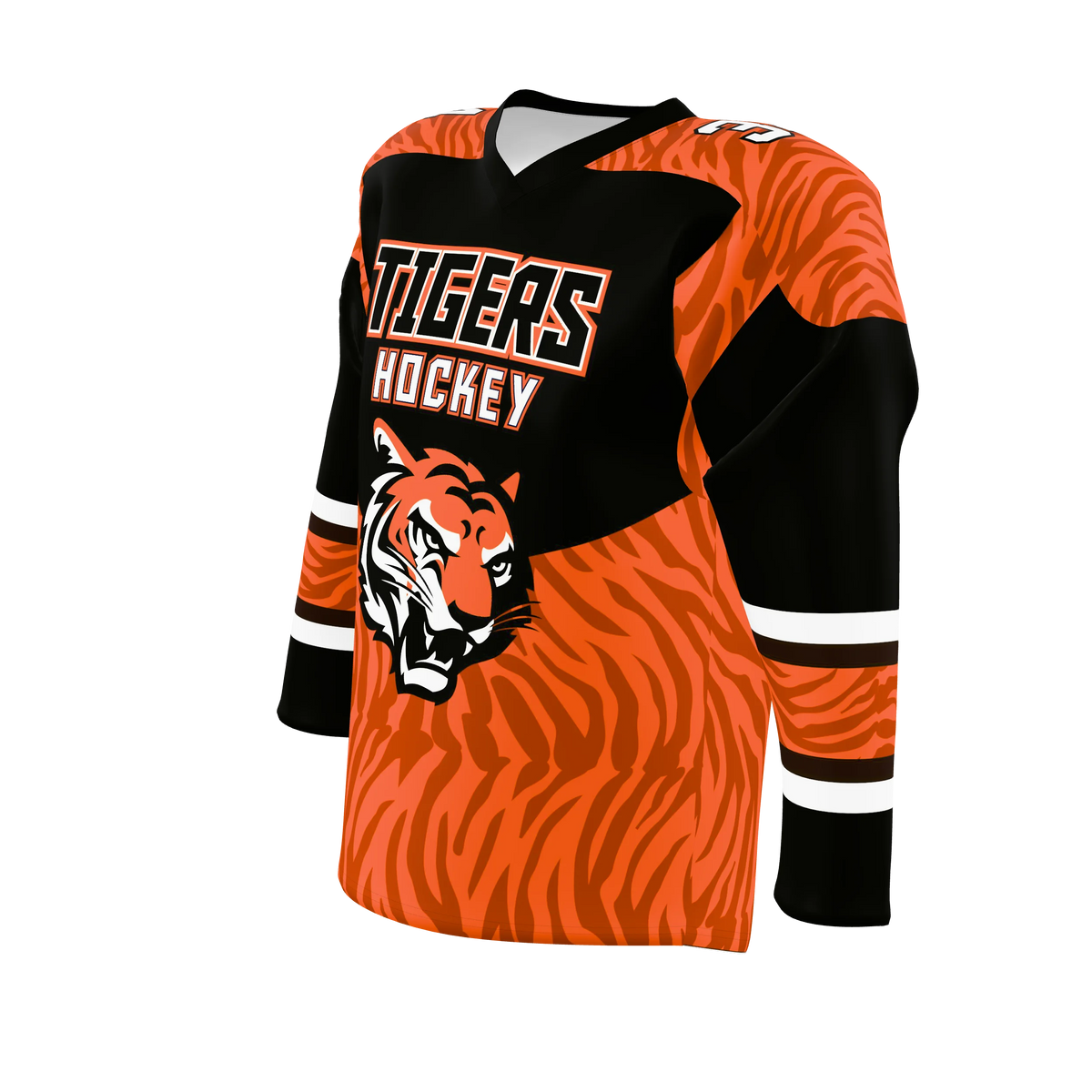 Custom Sublimated V-Neck Hockey Game Jersey — supplier view 2