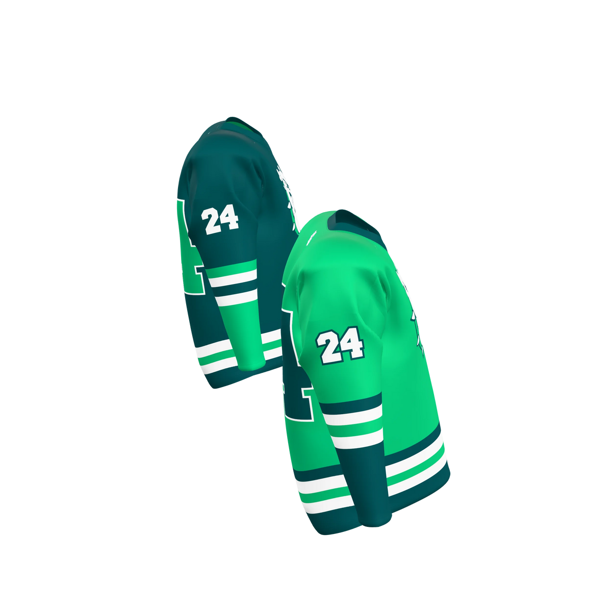 Custom Sublimated Single-Ply Reversible V-Neck Hockey Game Jersey — supplier view 7
