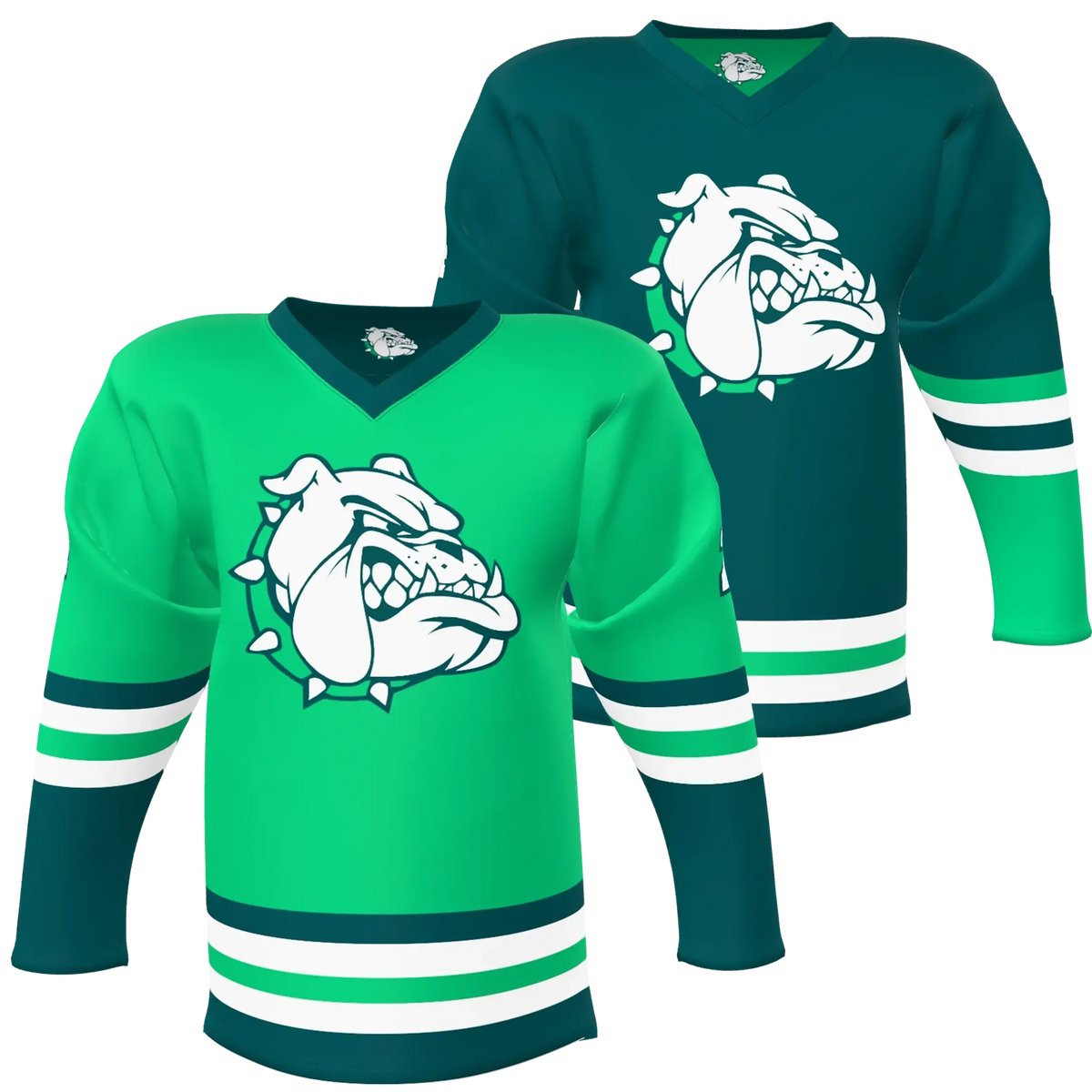 Custom Sublimated Single-Ply Reversible V-Neck Hockey Game Jersey — supplier view 9