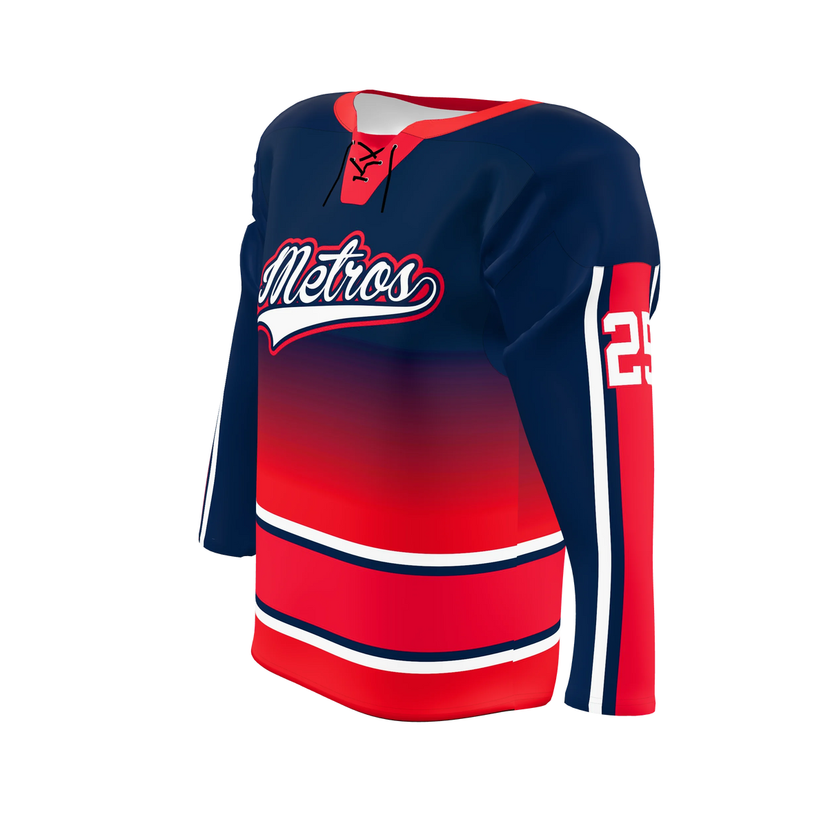 Custom Sublimated Lace-Neck Hockey Game Jersey — supplier view 2