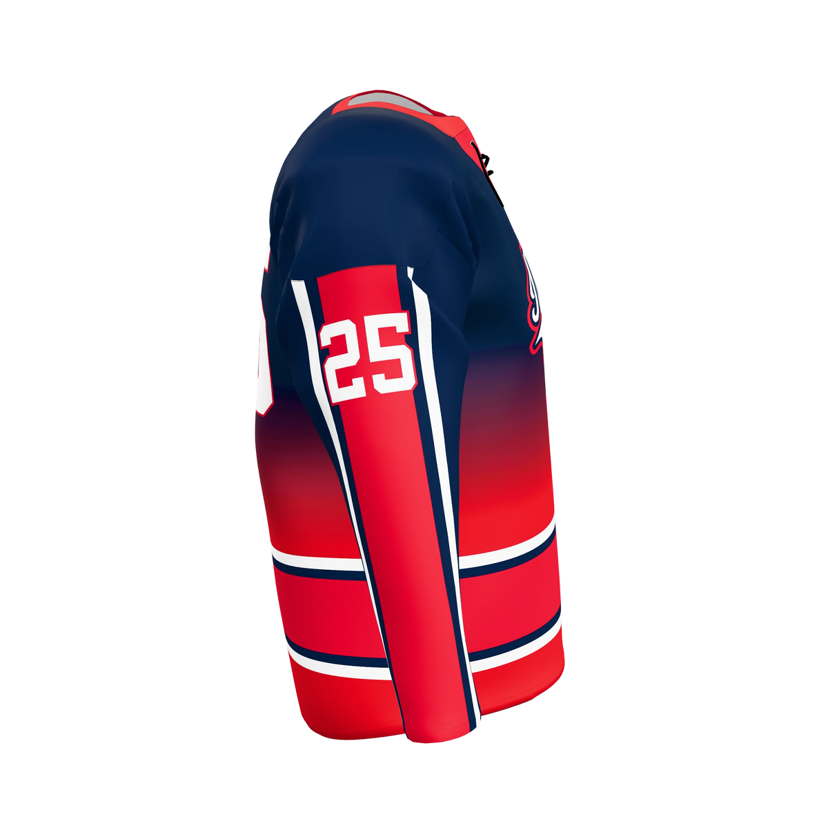 Custom Sublimated Lace-Neck Hockey Game Jersey — supplier view 7