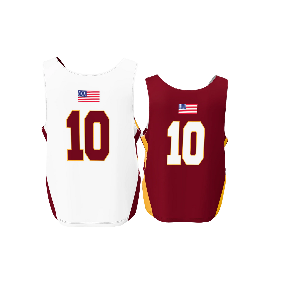 Custom Sublimated Men's Double-Ply Reversible Lacrosse Pinnie — supplier view 4