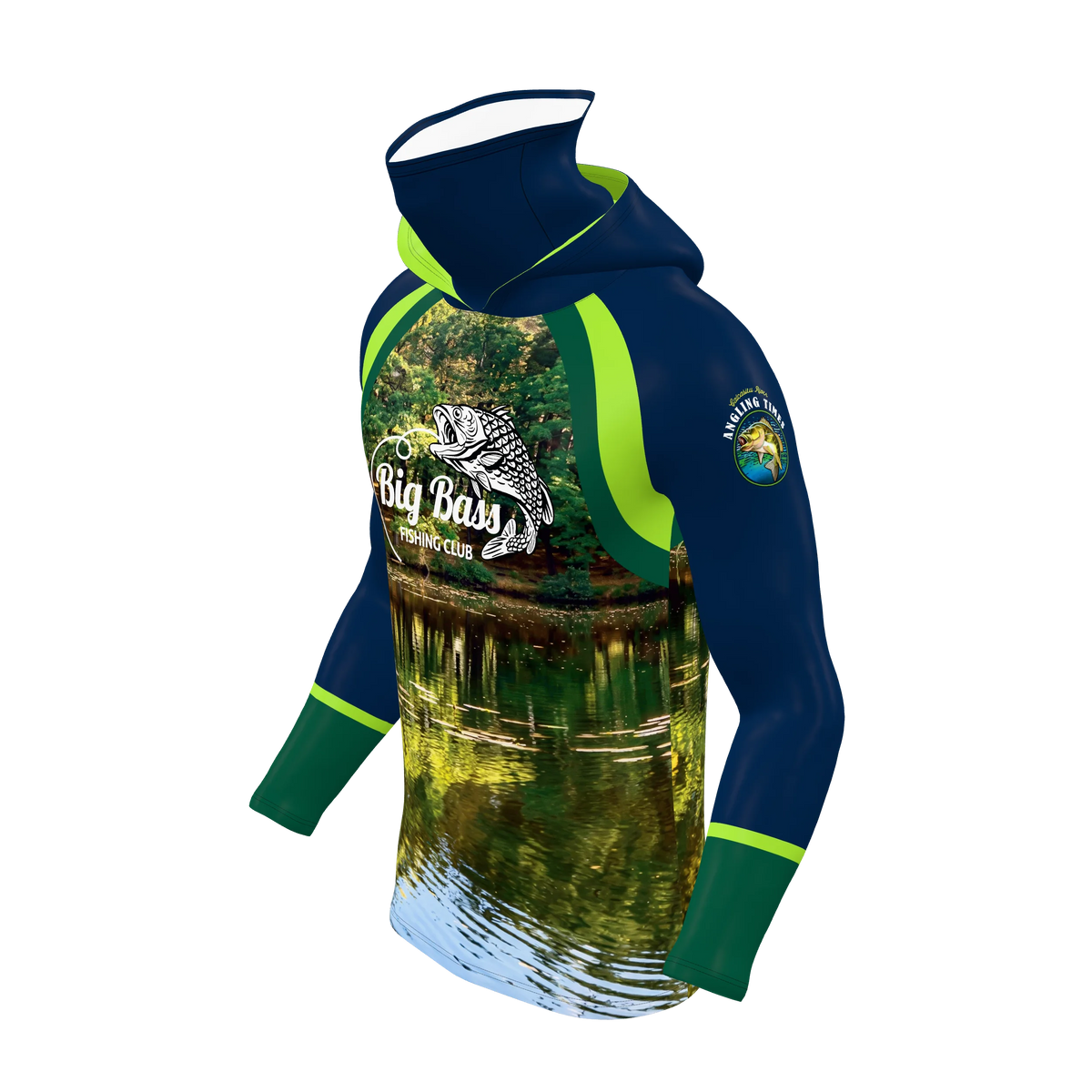Custom Sublimated Hooded T-Shirt with Gaiter — supplier view 2