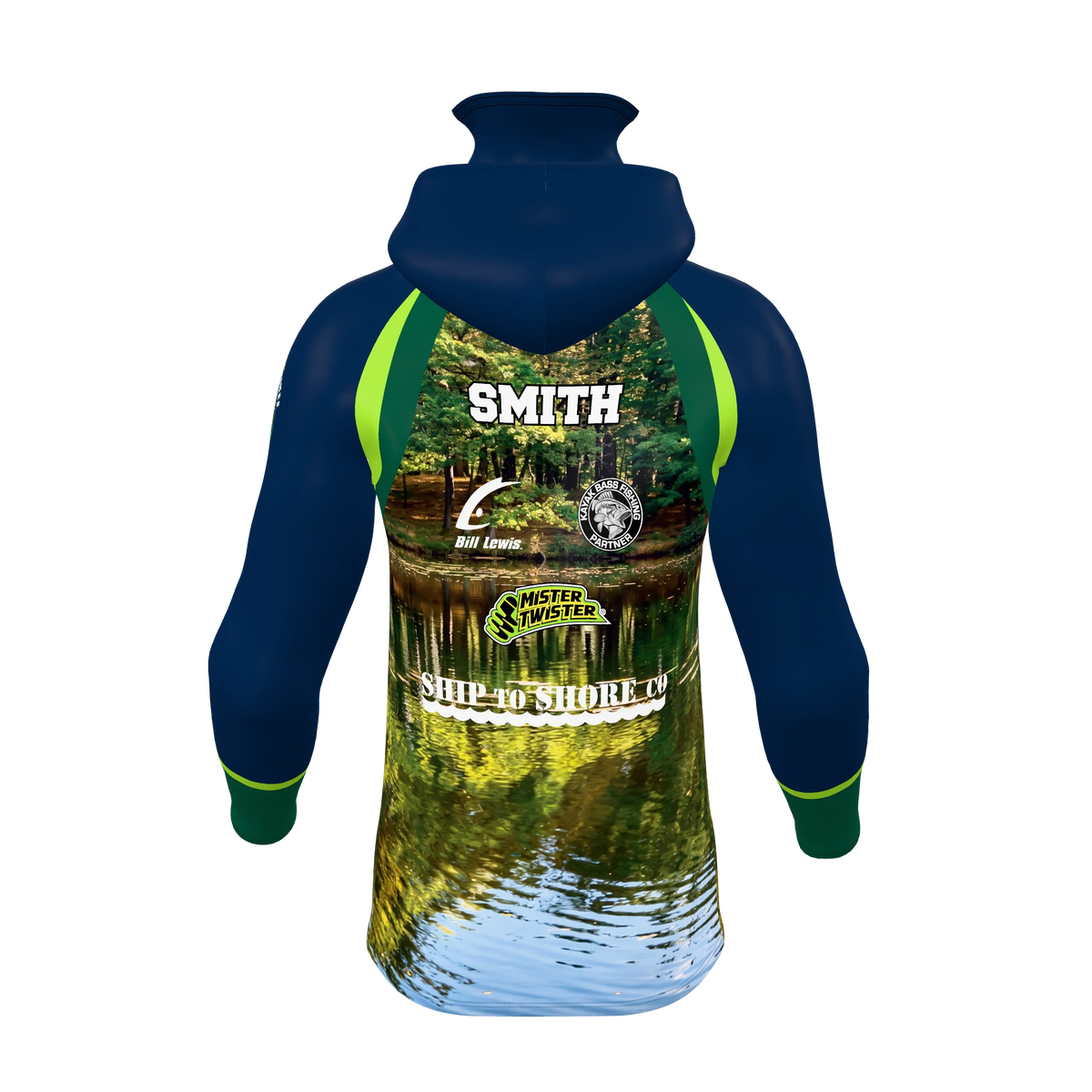 Custom Sublimated Hooded T-Shirt with Gaiter — supplier view 4