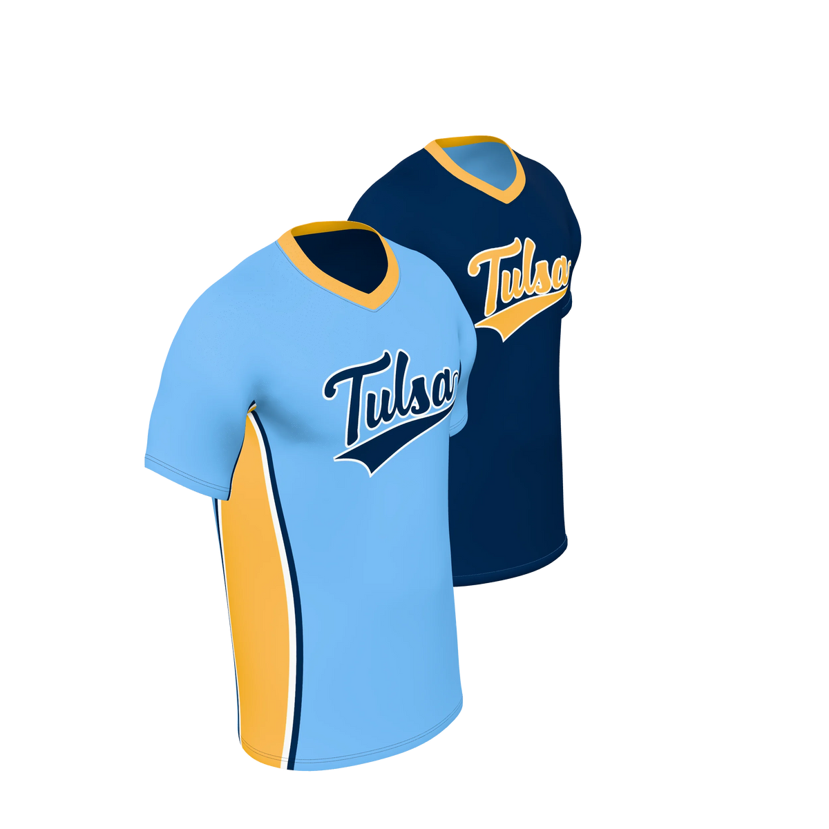 Custom Sublimated Men's Single-Ply Reversible V-Neck T-Shirt — supplier view 8