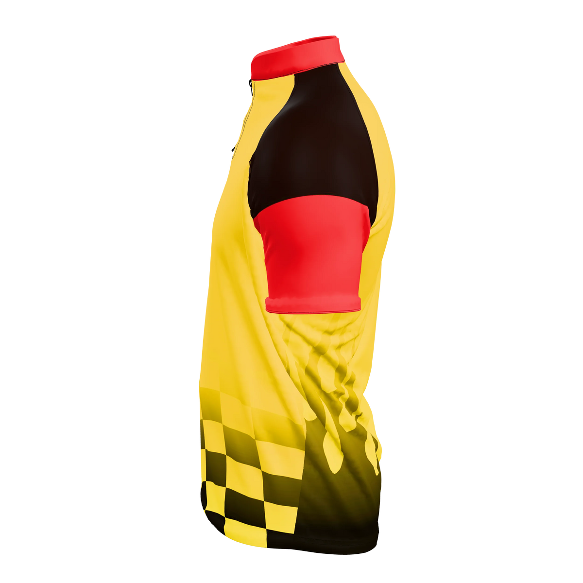Custom Sublimated Men's Short Sleeve Gamer Zip-Up Shirt — supplier view 3