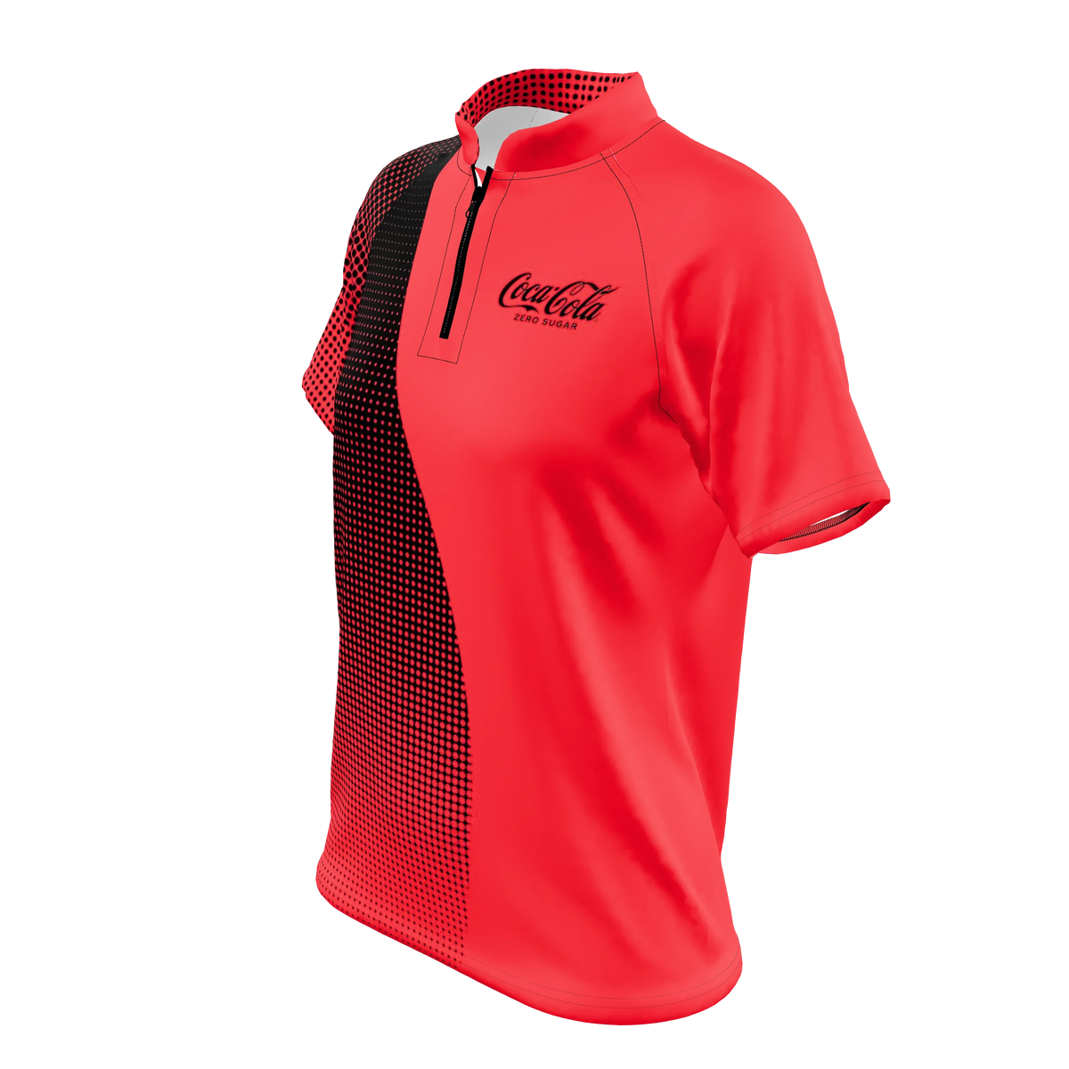 Custom Sublimated Women's Short Sleeve Gamer Zip-Up Shirt — supplier view 2
