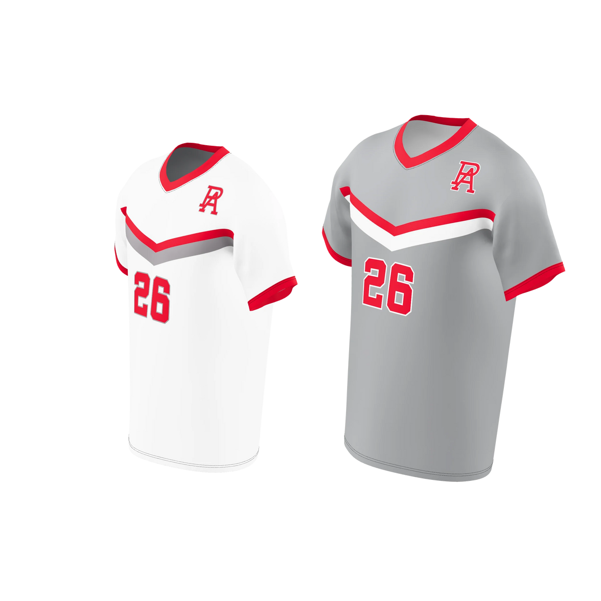 Custom Sublimated Men's Double-Ply Reversible V-Neck Soccer Jersey — supplier view 2