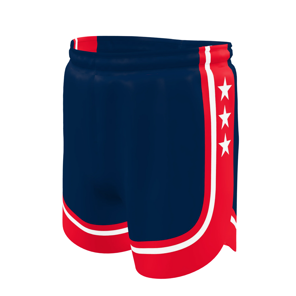 Custom Sublimated Men's 5-Inch Split Track Shorts with Brief Liner — supplier view 2