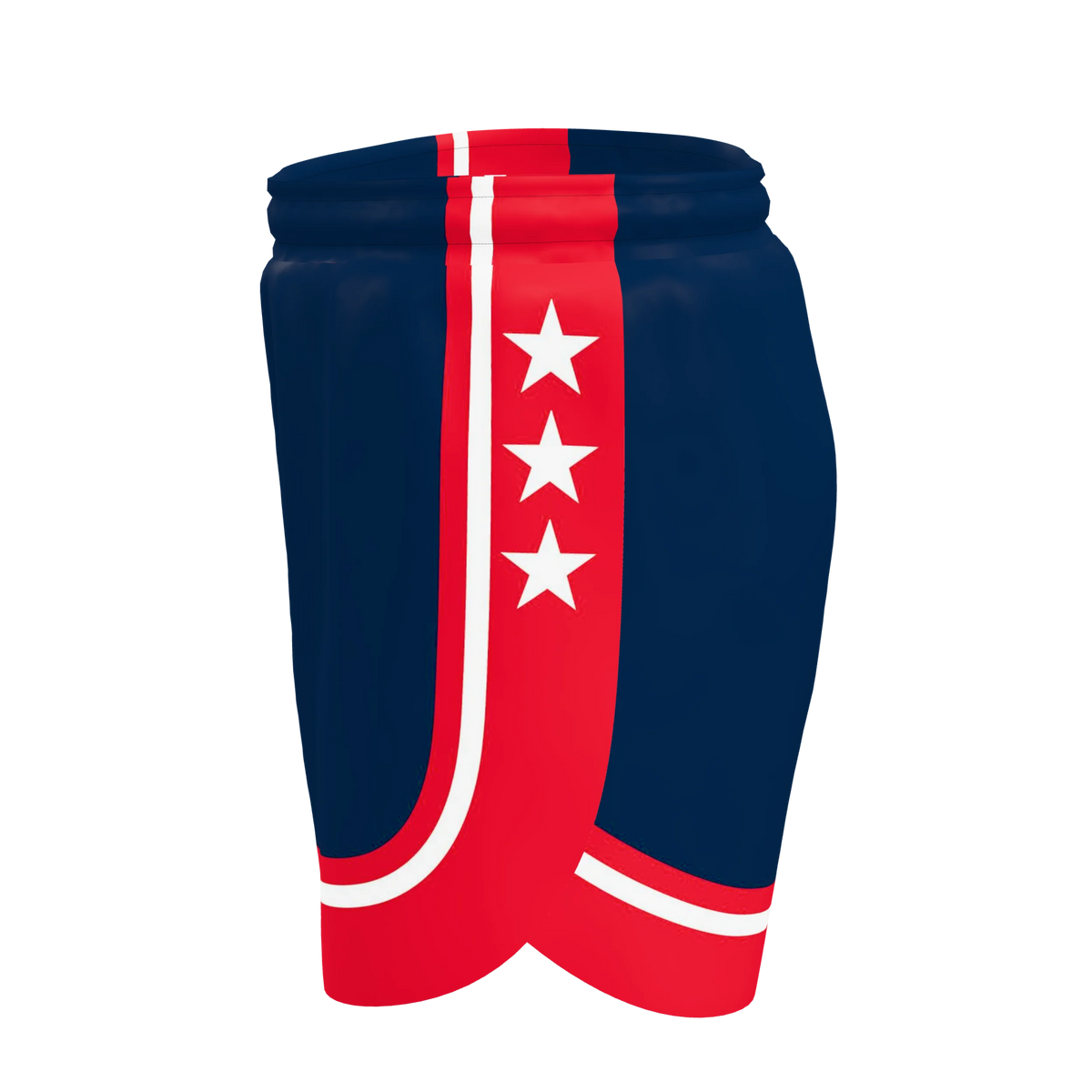 Custom Sublimated Men's 5-Inch Split Track Shorts with Brief Liner — supplier view 3