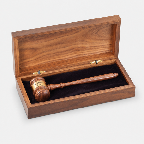 Walnut Gavel Plaque Set - catalog