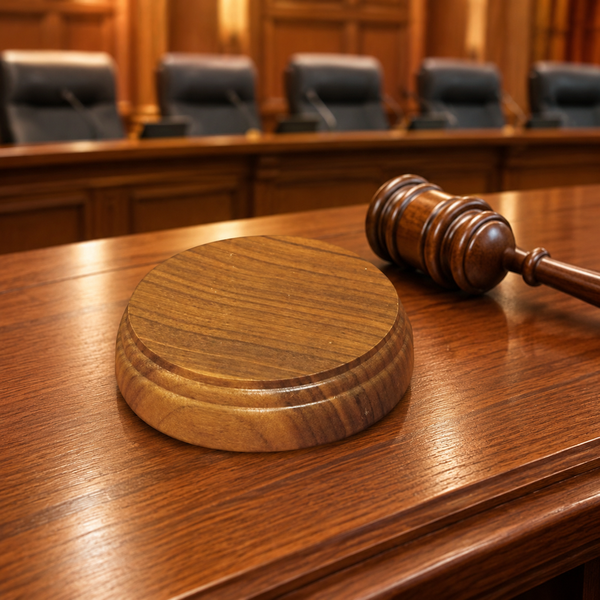 Walnut Gavel Sounding Block - lifestyle