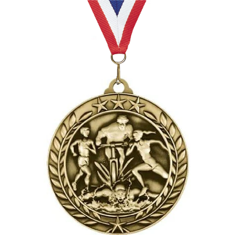 Wreath Antique Medallion - Triathlon