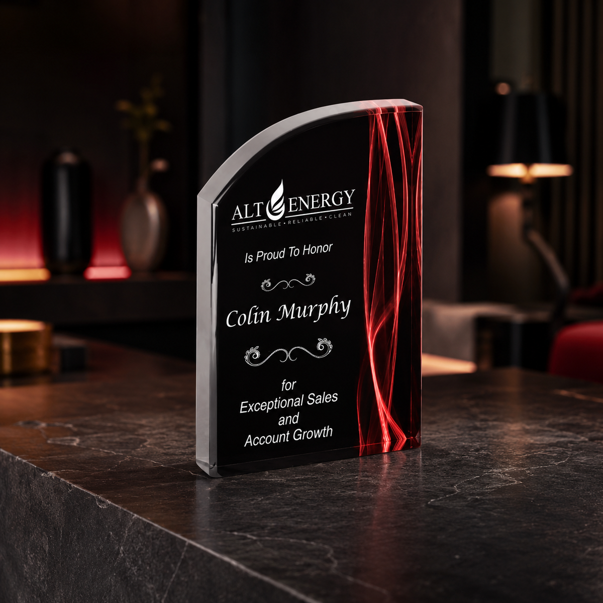 Wave Vapor Acrylic Award
