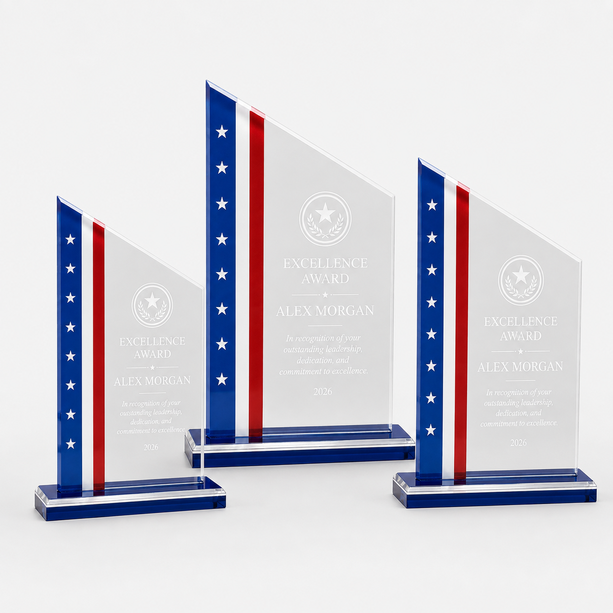 American Flag Zenith Acrylic Award