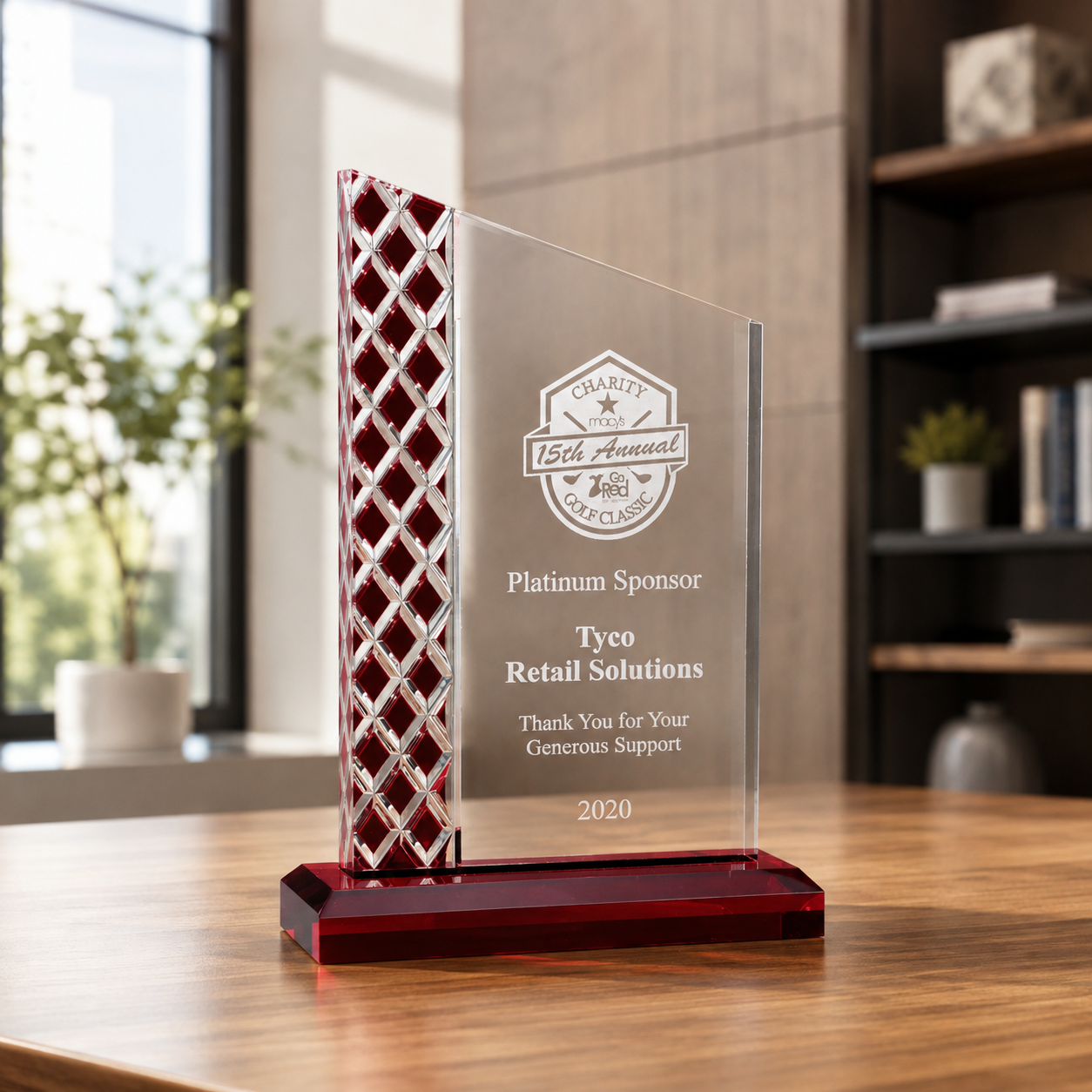 Red Lattice Zenith Acrylic Award