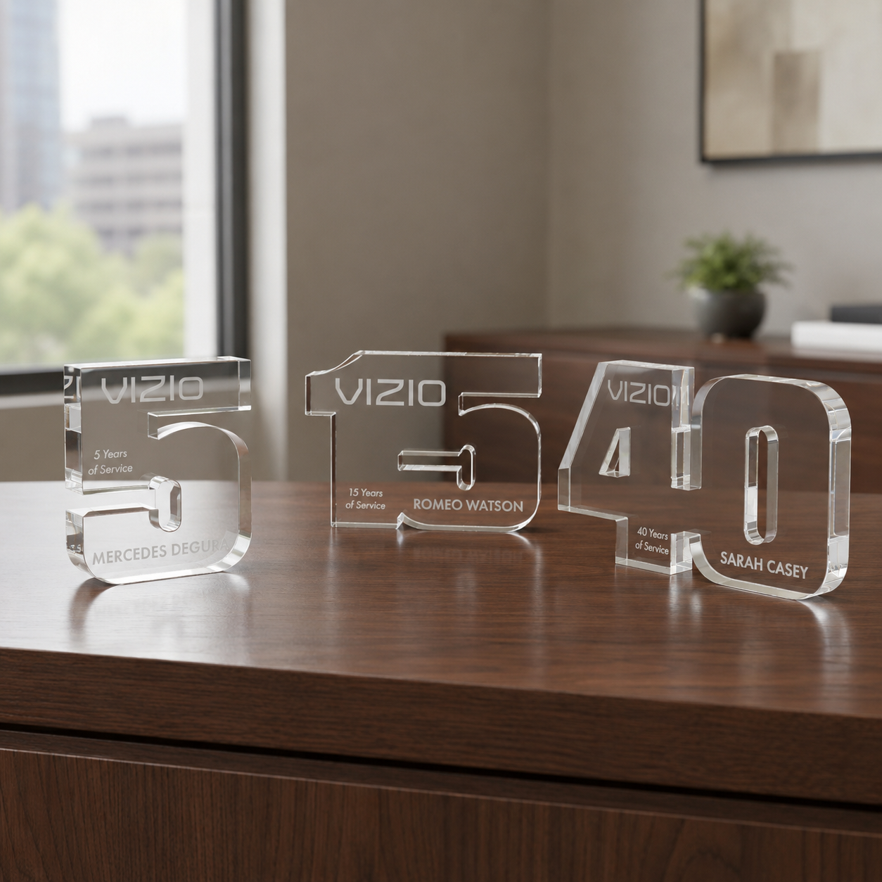 Clear Years of Service Acrylic Award