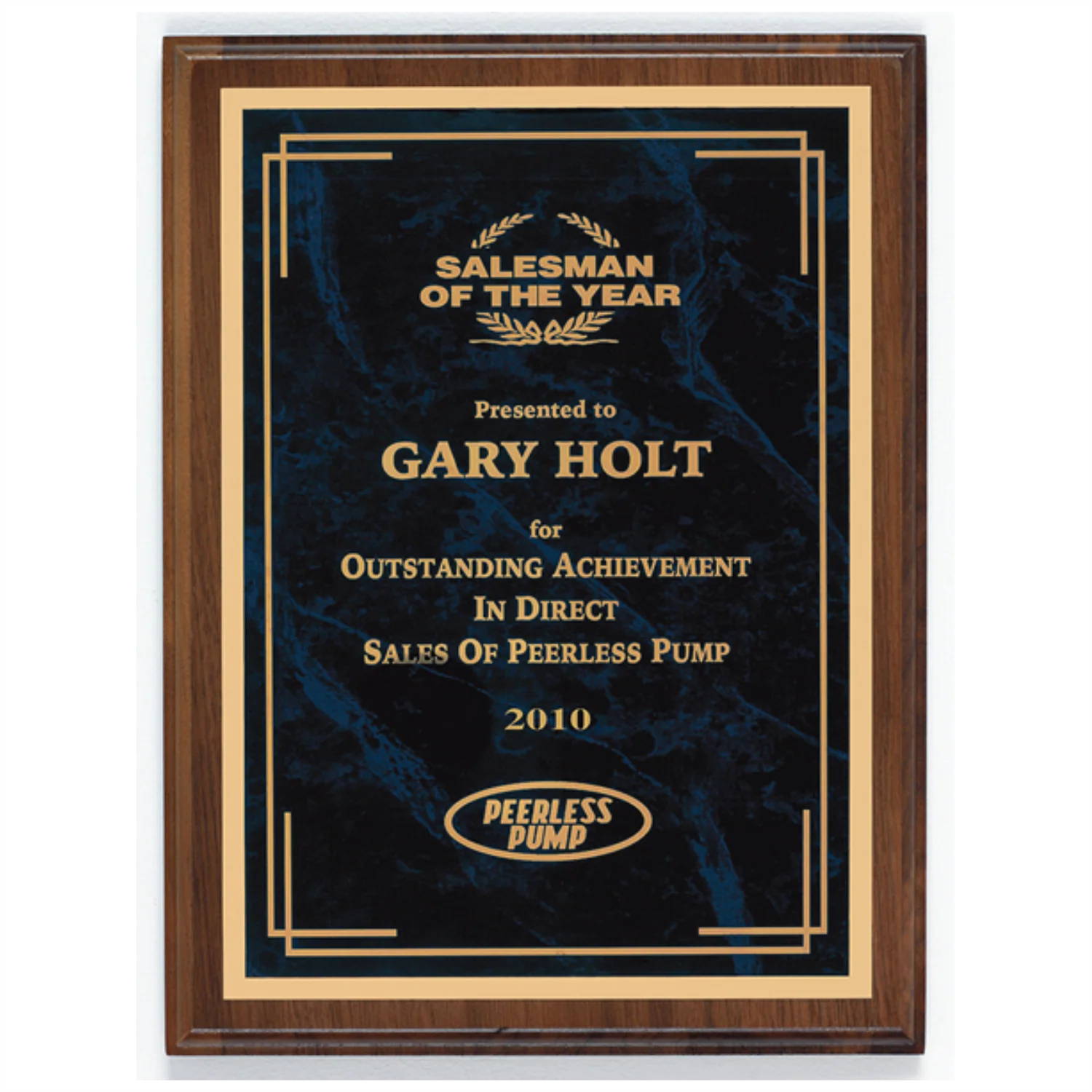 Executive Walnut Plaque with Plate