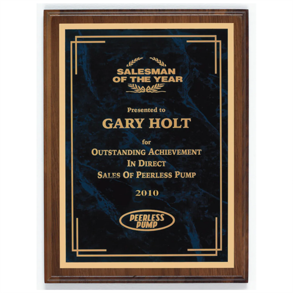Executive Walnut Plaque with Plate