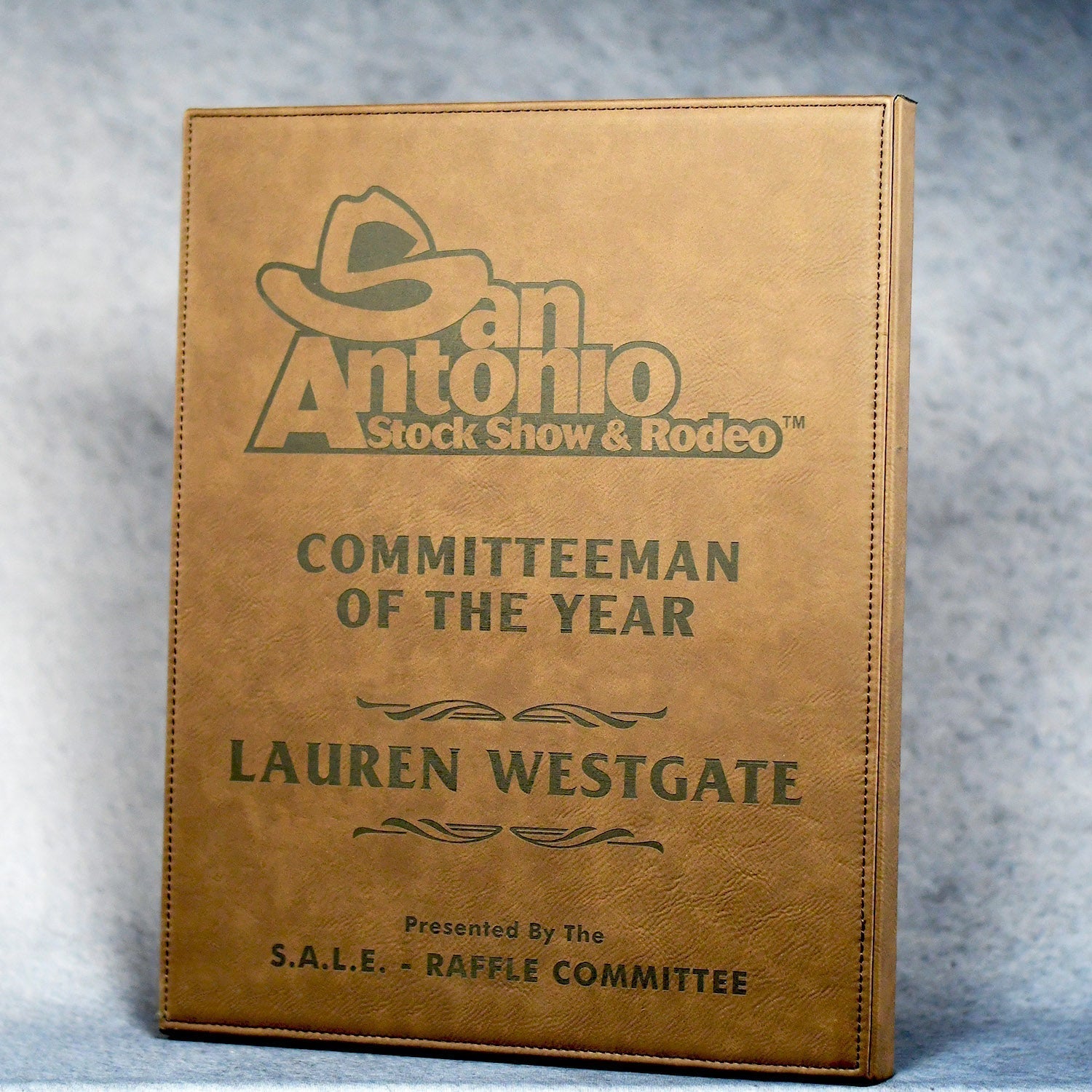 Leatherette Plaque - Rawhide