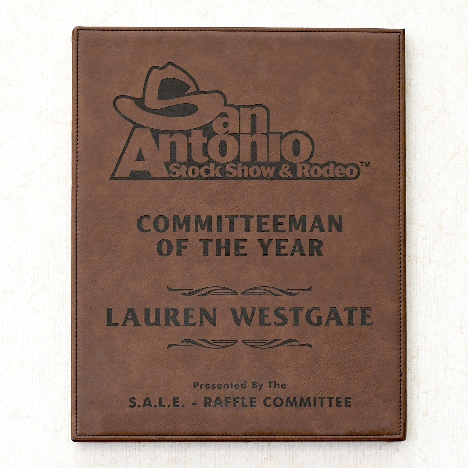 Leatherette Plaque - Rawhide