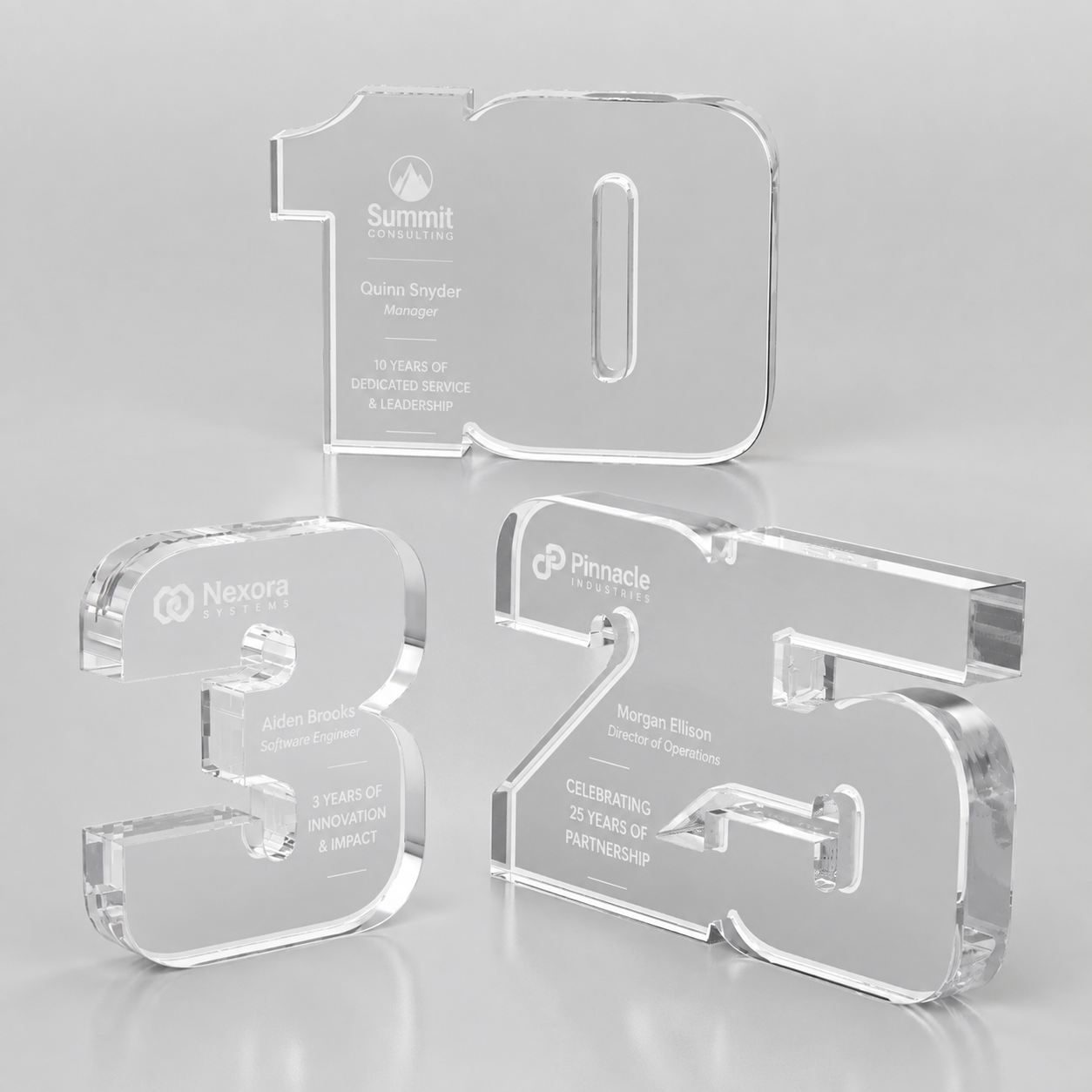 Clear Years of Service Acrylic Award