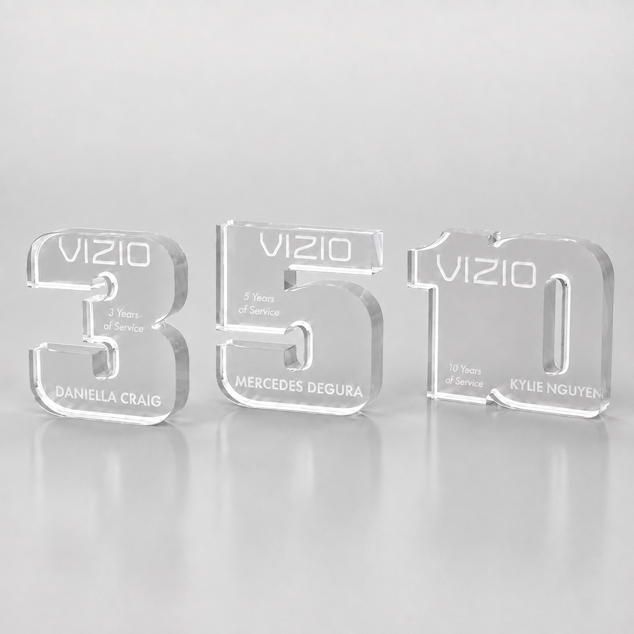 Clear Years of Service Acrylic Award