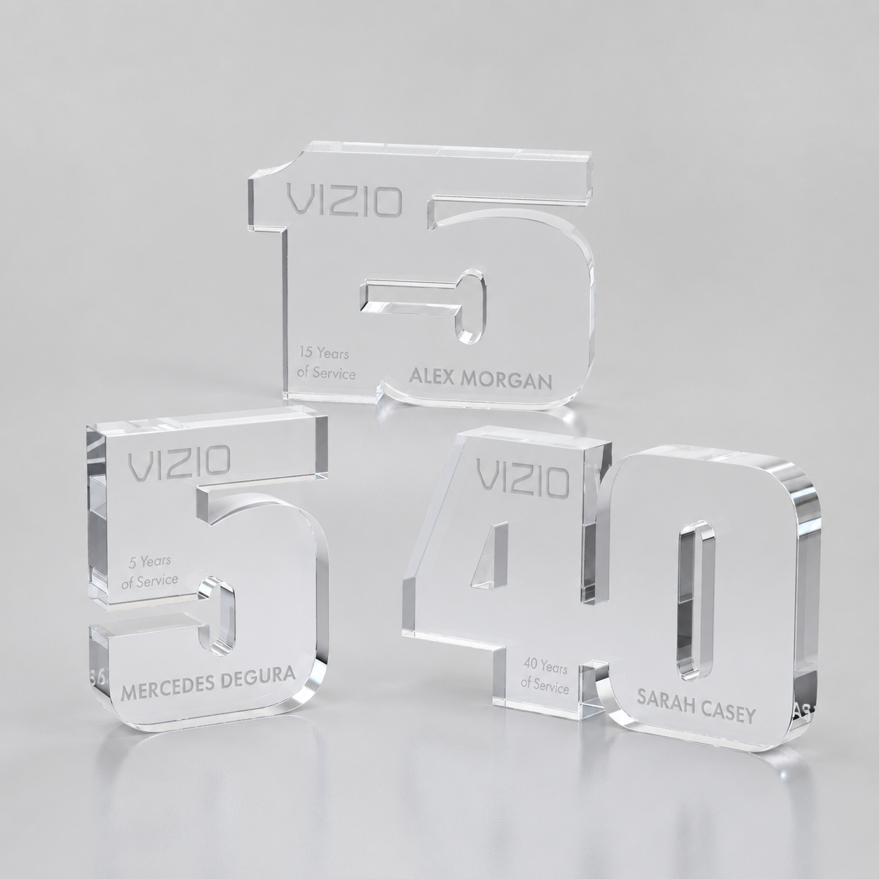 Clear Years of Service Acrylic Award