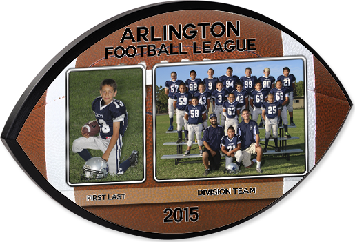 Football Plaque with Black Edge