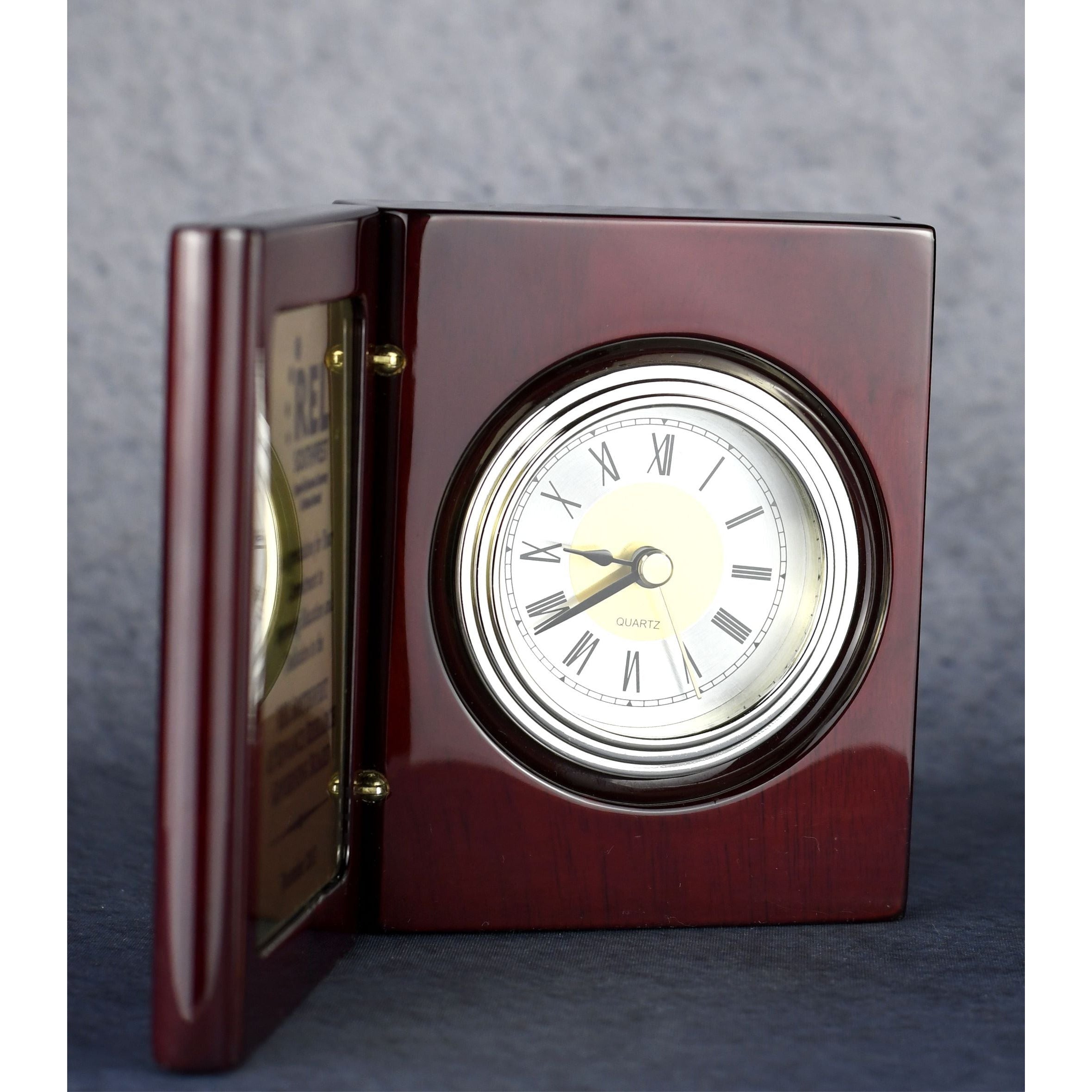 Rosewood Book Clock