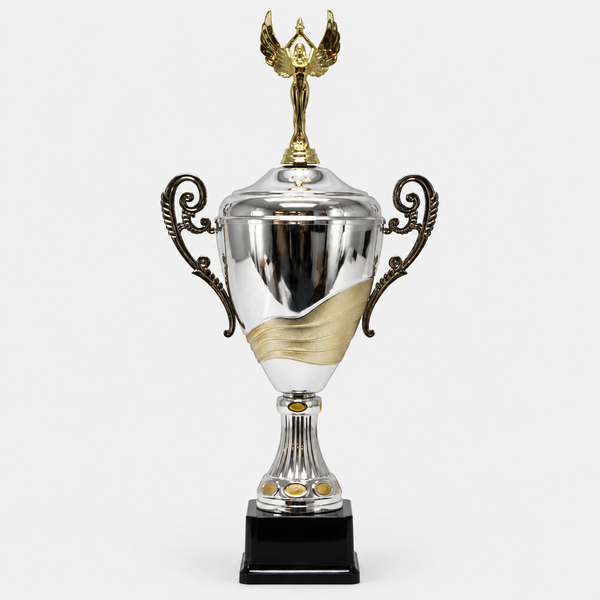 Two-tone Loving Cup w/figure