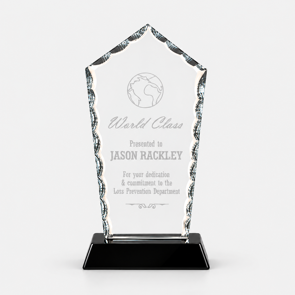 Diamond Facet Glass Award