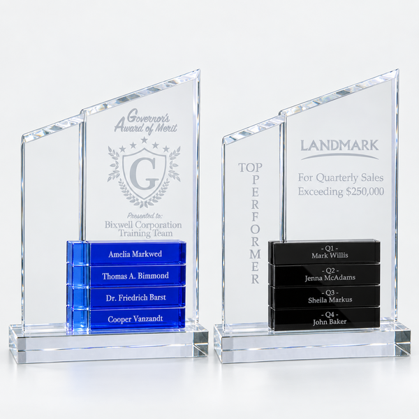 Crystal Perpetual Award Crystal Blocks