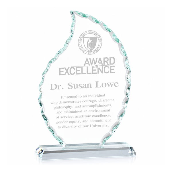 Faceted Flame Glass Sculpture Award — 10.25" catalog view