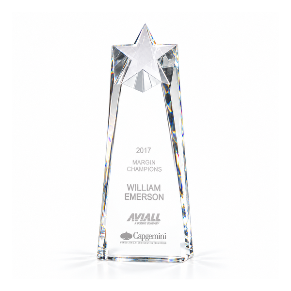 Crystal Star Trophy — 9.5" catalog view