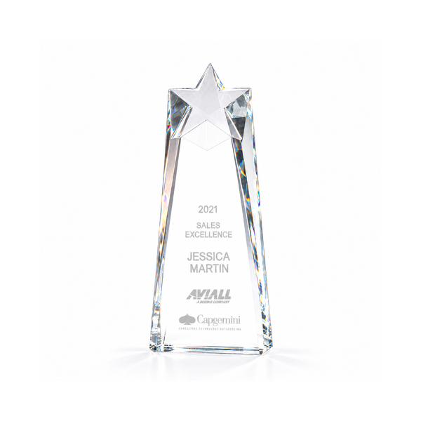 Crystal Star Trophy — 8.5" catalog view