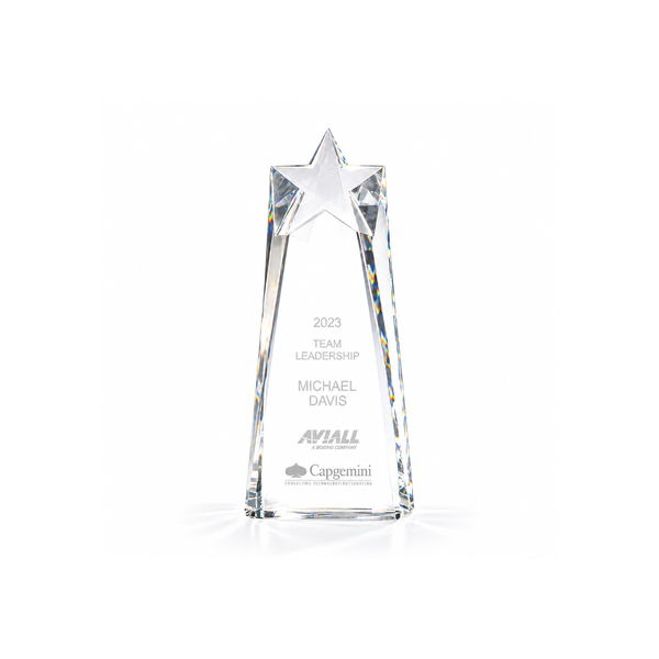 Crystal Star Trophy — 7.5" catalog view