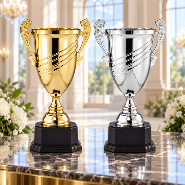 Italian Metal Cup on Genuine Ebony Wood Base