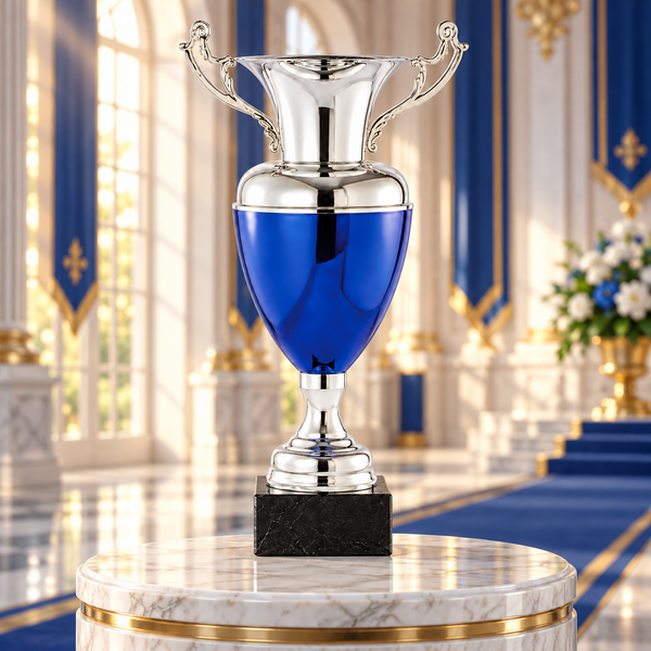 Silver and Blue Italian Award Cup